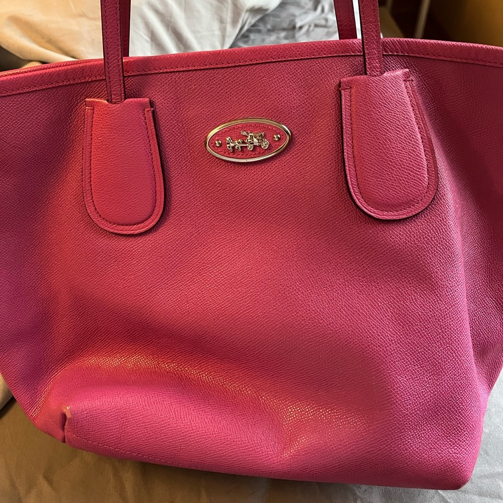 Pink Coach Tote